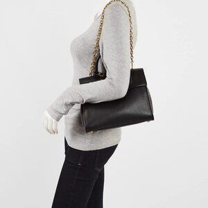 Louis Vuitton Black Leather City Steamer One Handle Bag